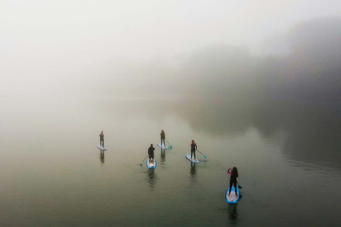 Stand-up paddleboarding (SUP) is a water activity that has gained in popularity and following in recent years. It involves standing on a large board and using a paddle to propel yourself through the water. Here at Coastline Sports we offer guided tours on the River Torridge.