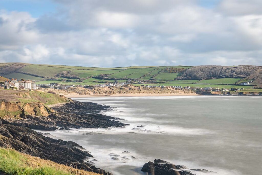 The rock formations at Croyde are ideal for Coasteering