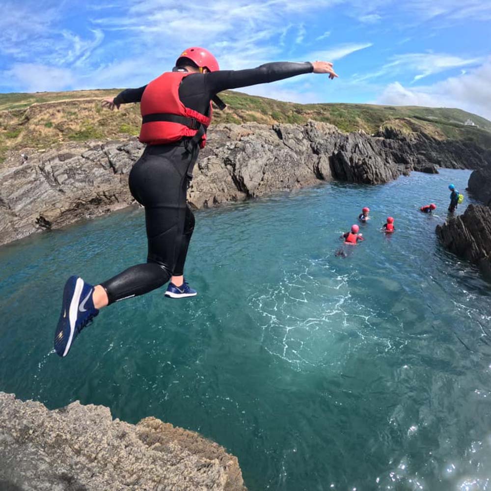 Coasteering Baggy Point, Croyde